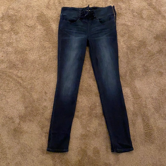 Express Legging High Rise Side Zip Front Tie sz 10